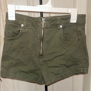 Forever 21 High Waist Green Shorts